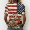 Shirts For Women Trendy V Neck T Shirts Casual Printed Blouse Tops For Women