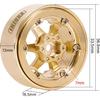 INJORA 1.3" Beadlock Wheel Brass -5.25mm Offset Rims for SCX24 TRX4M 1/24 1/18 RC Crawlers Upgrade(W1310)
