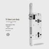 Walnut Wood Vintage-Style Silent Magnetic Door Handle for Indoor Bedrooms