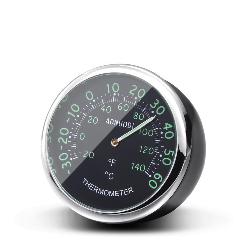 Waterproof Car Dashboard Panel Luminous Clocks + Thermometer + Hygrometer 3 In 1 Kit Motorcycle Bike Boat Mini Watches Ornament