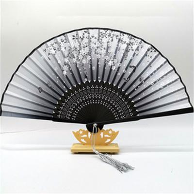 Leque dobrável estilo chinês de bambu, antigo, estilo antigo, presente para estudantes, ventilador dobrável, pequeno