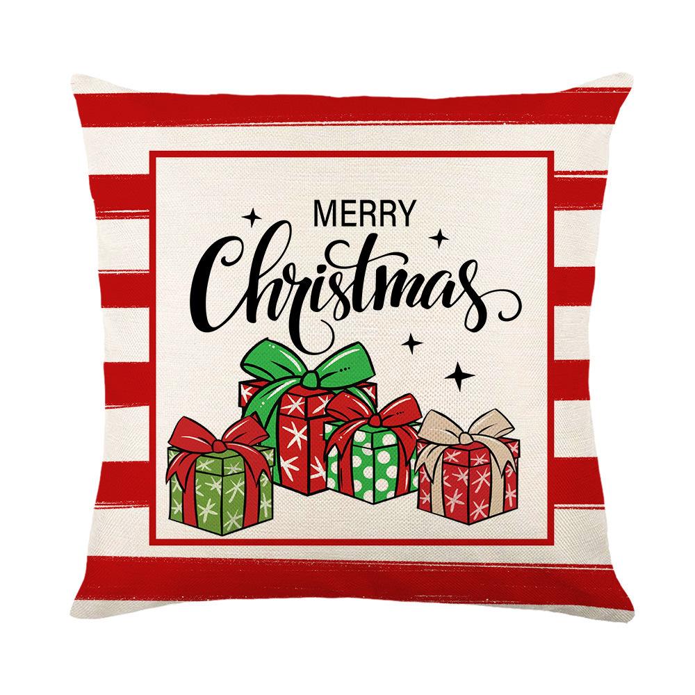Christmas truck pattern throw pillow cover with short plush print for living room sofa decoration cushion cover pillow covers