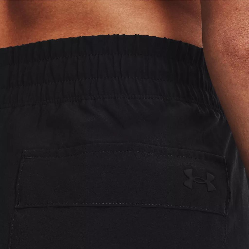 Under Armour Solid Color Loose Fit Drawstring Casual Pants Women bottoms Black 1371016-001