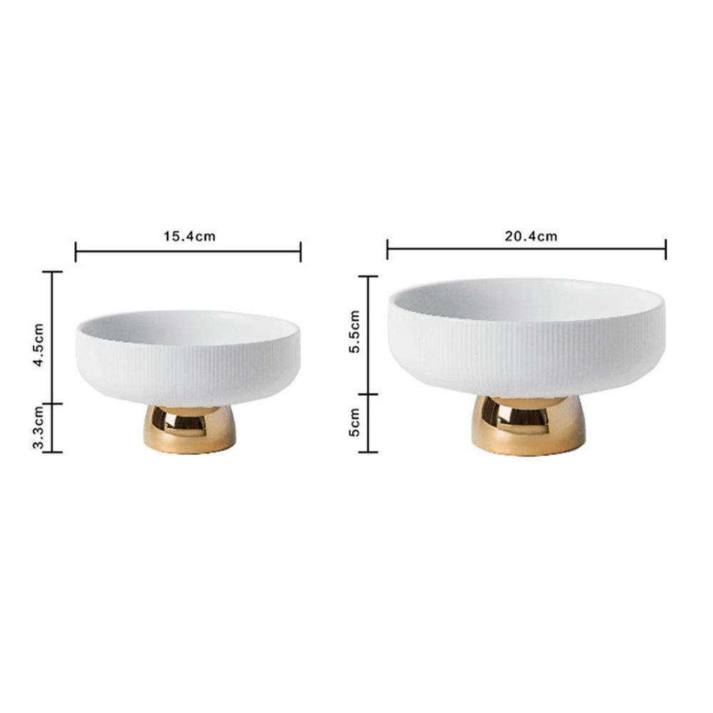 J1UL1N Plate Tall Feet Fruit Plate Round Salad Bowl Dessert Cake Pan Snack Tray Decorative Plates