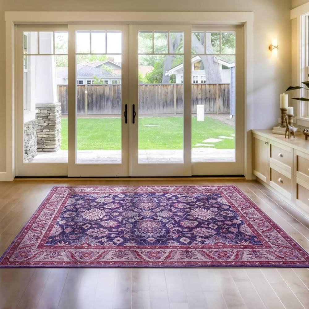 New Vintage Floral Rugs Soft Accent Large Area Rug Fluffy Carpet for Bedroom Living Room Home Decor Floor Mat