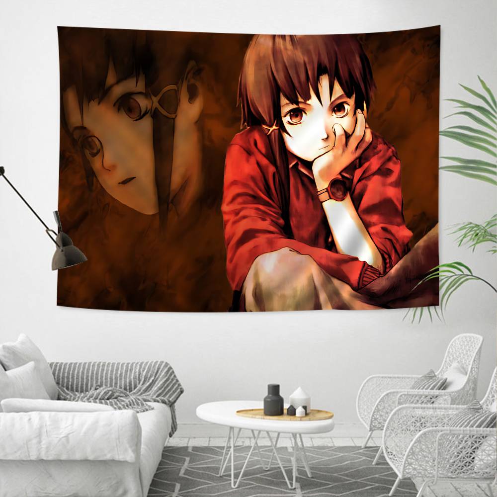 Tapestry del Cartone Animato Serial Experiments Lain Decorazione per la Casa Decorazione Hippie Bohemien Divinazione Decorazione per la Casa