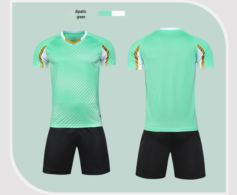 Unisex bedruckter Fußballteam-Trainingsanzug - für Erwachsene & Kinder, kurzärmelig, atmungsaktives Material
