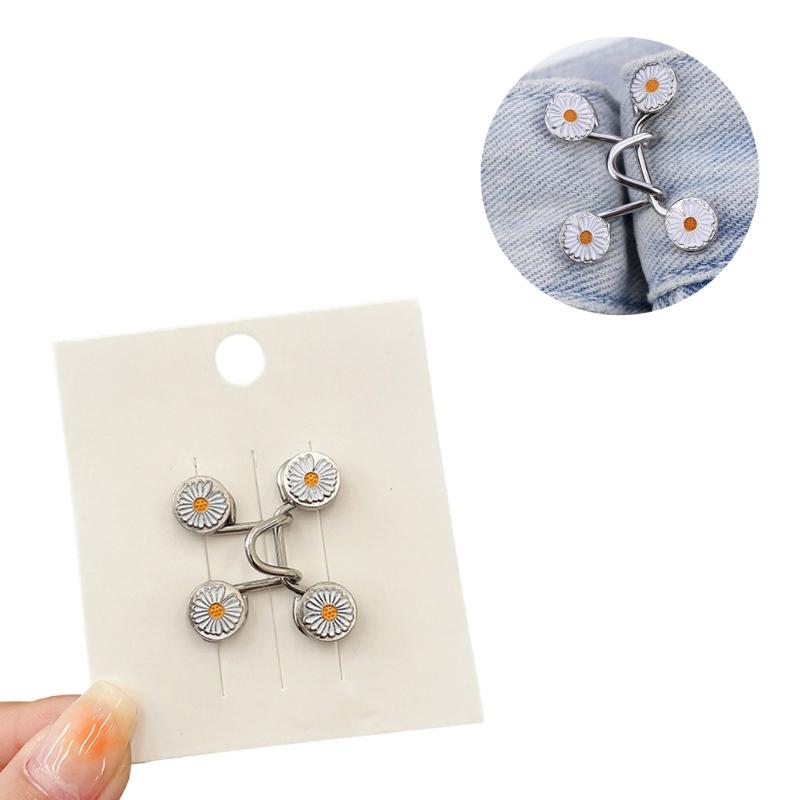 Waist Tighten Brooch Pin for Pants with Anti-Exposed Buckle Brooch Clip Jeans Waist Pin Clothing Accessories for Female