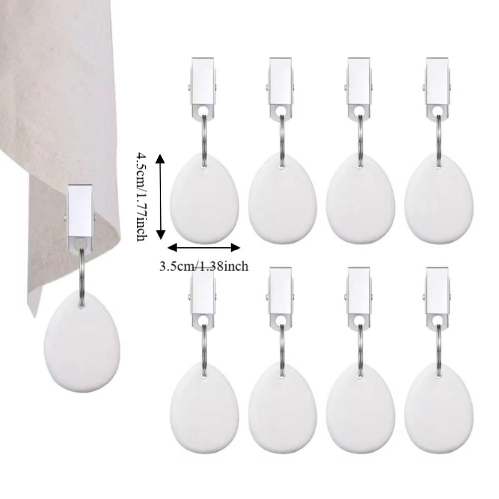 4PCS With Metal Clips Marble Teardrop Tablecloth Weights Windproof Table Cover Weight  Wedding