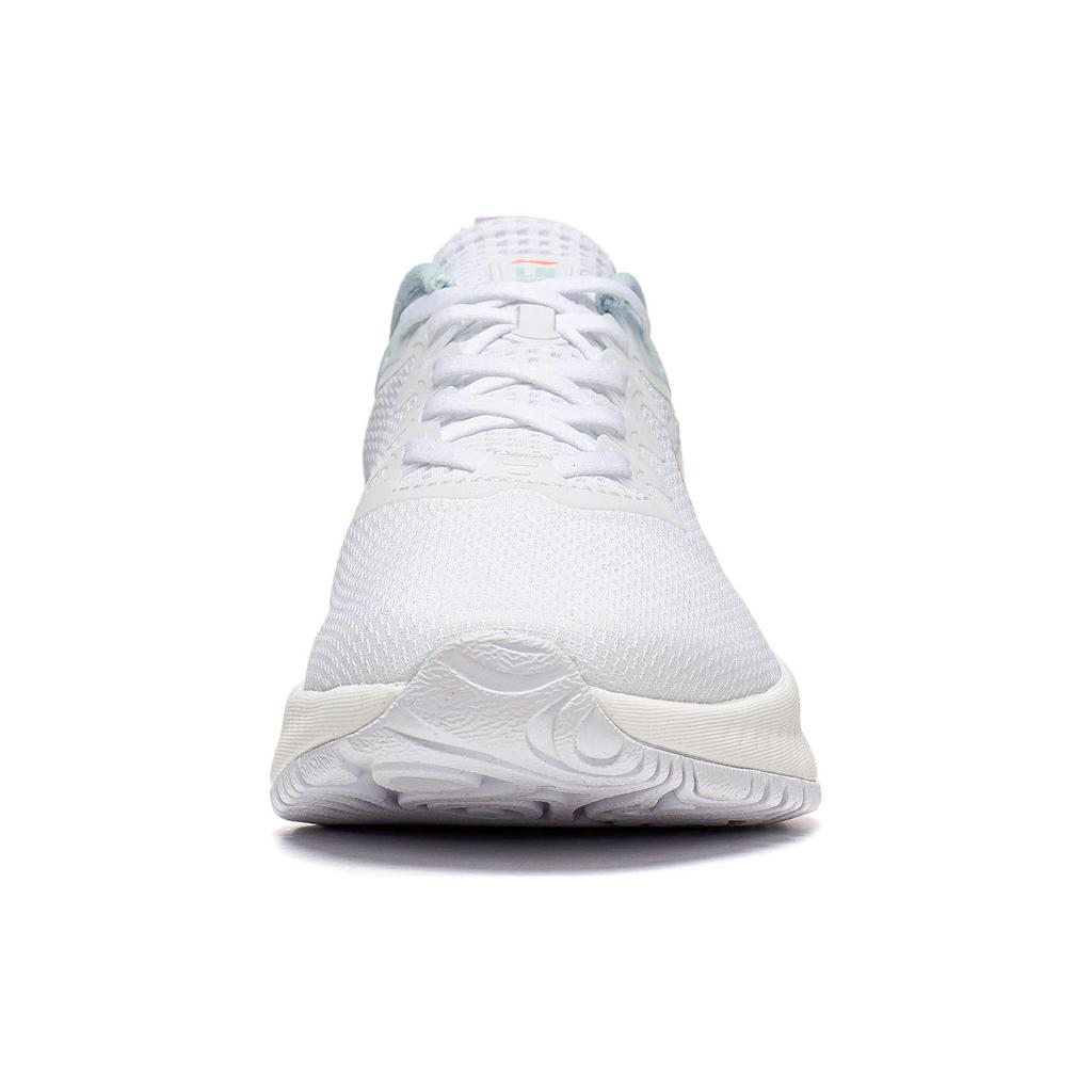 Li Ning YueYing Element Rutschfest, Abriebfest, Atmungsaktiv Niedrige Laufschuhe Damen Weiß Blau ARHT006-11