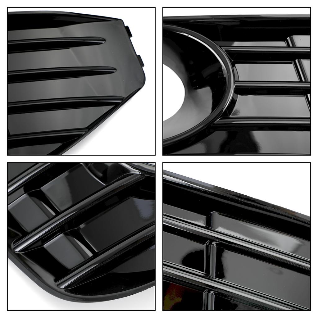 Fog Lamp Light Cover Insert S-line Grille Fit VW T5 T5.1 2010-2015 Gloss Black