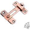 Stainless Steel Door Latch Featuring 90 Degree Lock and Adjustable Limiter Plate for Secure Locking and Pet Safety