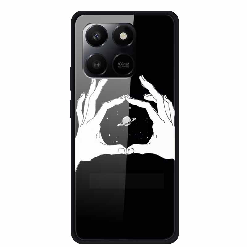 Glass Case For Honor X7d Play 10T 5G Case Soft Bumper Hard Tempered Glass Back Cover For Honor 400 Smart 2025 Phone Cases Fundas