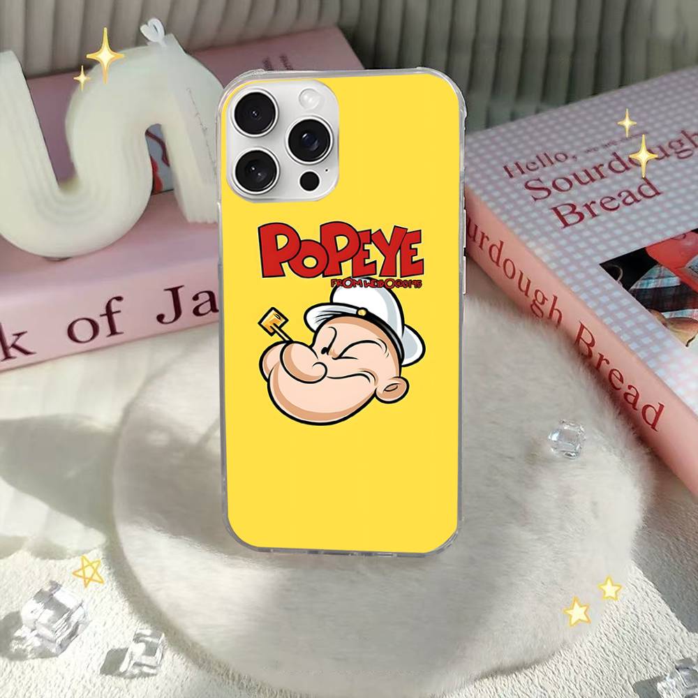 P-PopeyeS The SailorS For IPhone 14 Pro Max 13 17 11 16 12 15 Air Plus Satin Colorful Phone Case