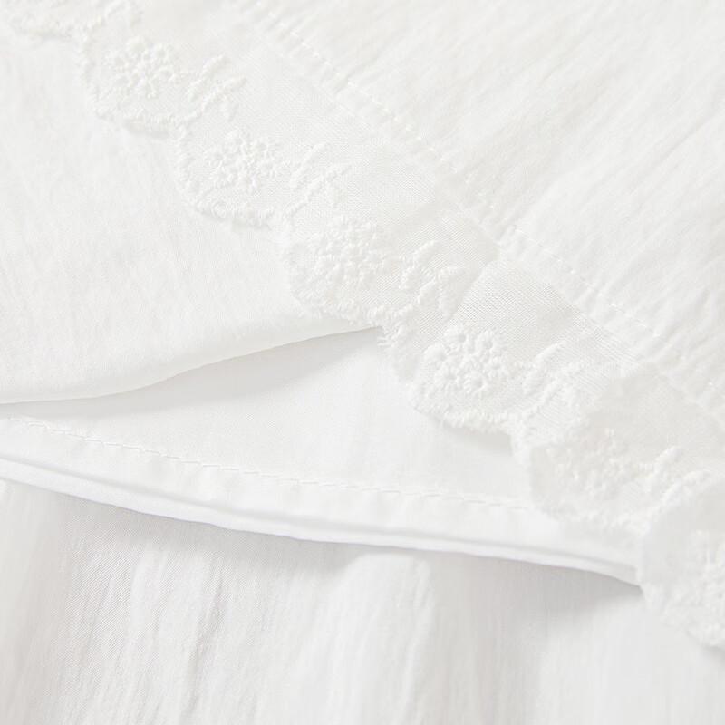 Shechi Loose Fit Lace Patchwork Mid-Length Skirt