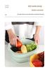 Transparent PET Plastic Multi-purpose Draining Basket - Drop-Resistant, Dustproof, Ideal for Vegetables & Fruits
