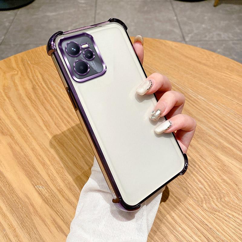 For Realme C35 Case Realme Narzo 50A Prime Cover Realme c35 Phone Case RMX3511 3516 Shockproof Protect Cover Clear electroplate