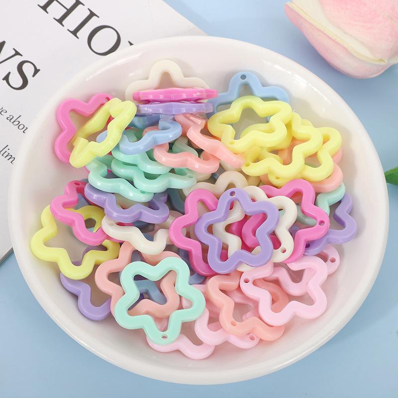 Pastel Star Wave Acrylic DIY Keychain and Hair Accessory Material
