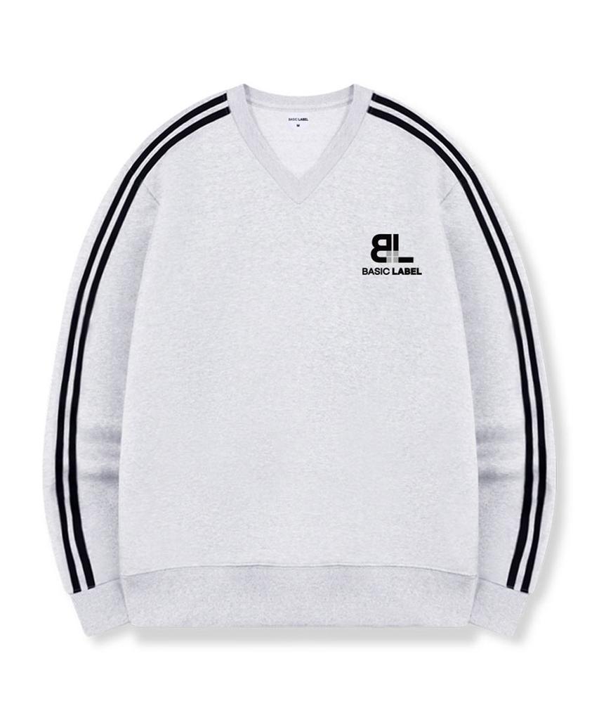 BASIC LABEL Blt Oversized Track V-Neck Sweatshirt 2 Colors [Blbv_2003]
