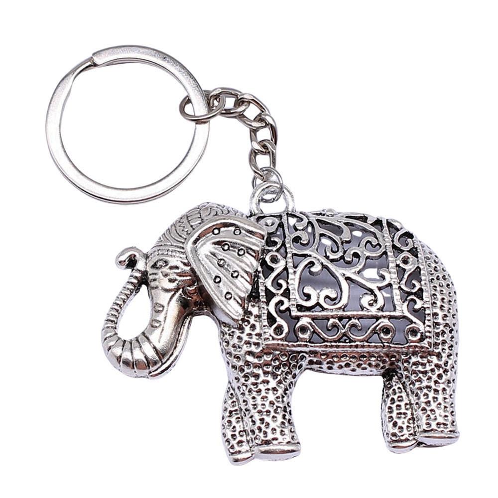 Pendants Elephant Charm Keychain Animal Theme Key Ring 28mm