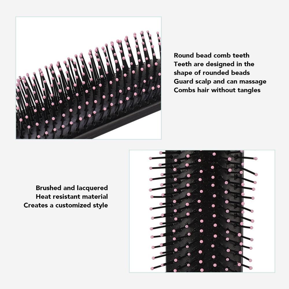 3pcs Professional Hair Brush Rounded Comb Teeth Detangling Hair Brush Hair Comb Brush For Women