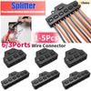 6/3Ports Out Line Splitter Quick Connect Low Voltage Wire Splitter Distribution Block For Lighting Led Strip Connection Terminal