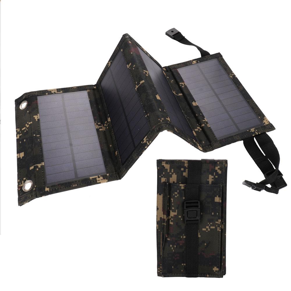 20W Monocrystalline Solar Panel Foldable Charger Waterproof for Phone Outdoor Camping