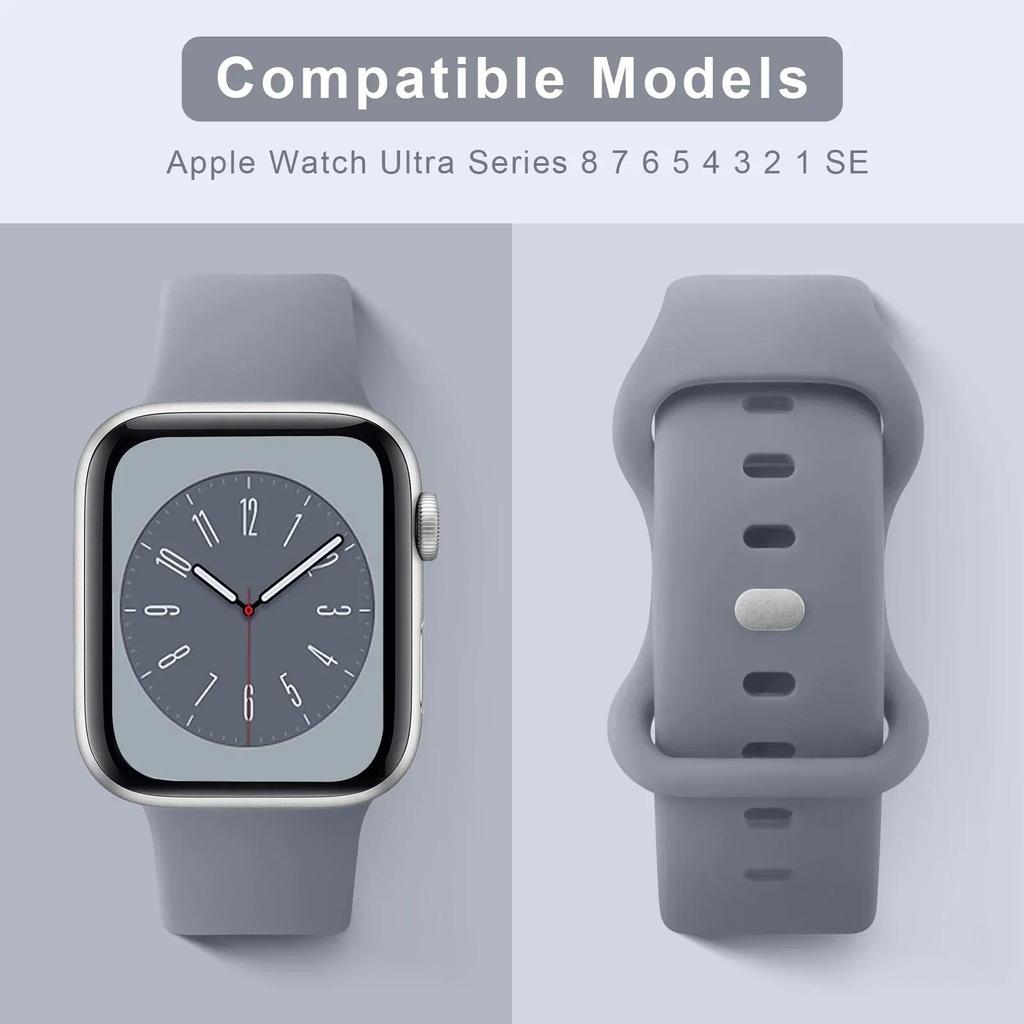 Soft Silicone Band for Apple Watch 10 9 8 7 6 5 4 3SE Strap Bracelet for iWatch Ultra 49mm 45mm 46 41mm 40mm 44mm 38mm 42mm Band