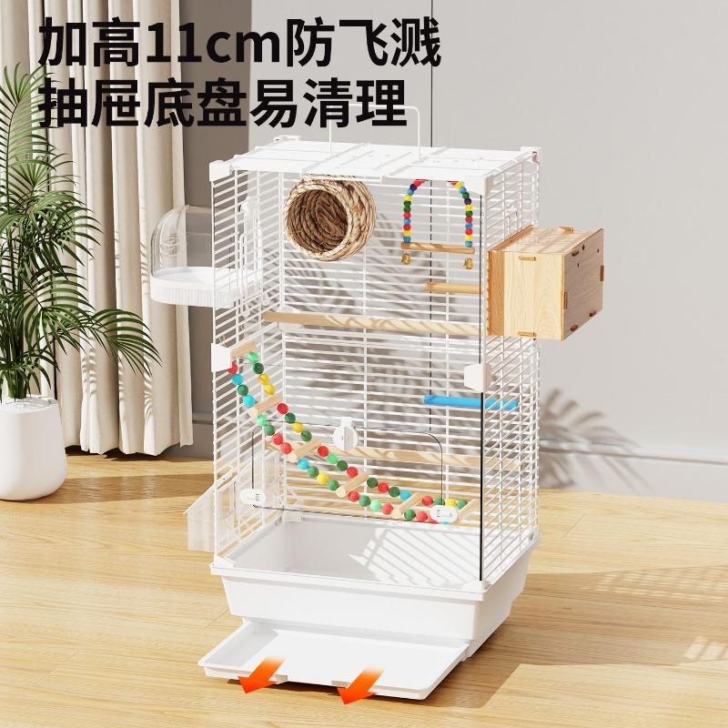 Bird Cage Parrot Cage Special Villa Splash-proof New Tiger Skin Cockatoo Ecological Acrylic Bird Cage Household
