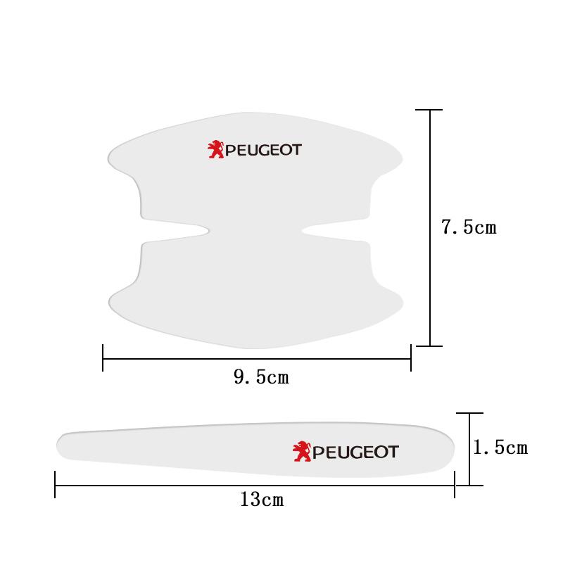Car Door Handle Bowl Transparent Sticker Anti-collision Protection Strips For Peugeot 407 307 208 3008 308 2008 206 207 107 508