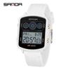 SANDA Brand 6503 Fashionable Square Timer Electronic Watch, Student Alarm Clock, Multifunctional Waterproof Sports Men's Watch