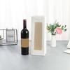 Kraft Paper Bag Decorative Oblong Shape Detachable Carry Cord Portable Pack Red Wine Contrast Color Translucent Visible Gift Bag for Champagne