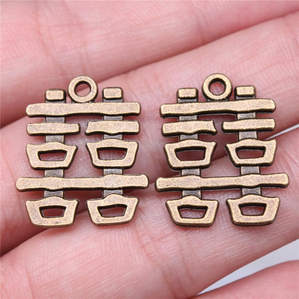 10pcs Chinese Character Ai Charms For Jewelry Making Chinese Style Knot Dragon Charms Chinese Character Love Charms