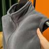 Polar Fleece Stand-up Collar Vest Men's Autumn and Winter Plus Velvet Thickened Double-sided Austrian Fleece Sleeveless Cardigan Jacket Vest