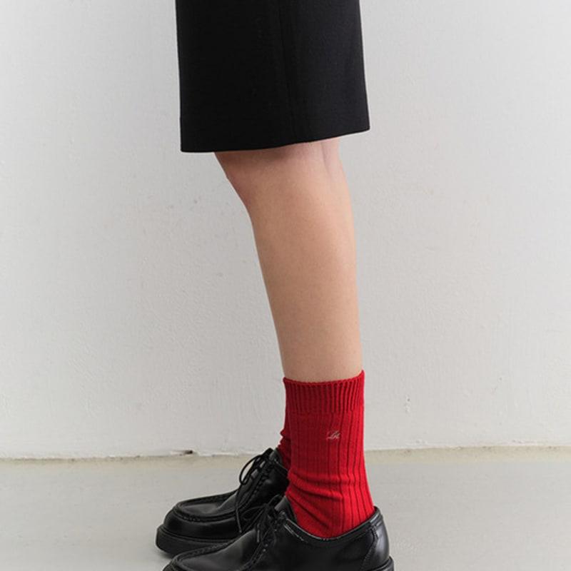 Dunst for WOMEN CLASSIC LOGO SOCKS RED_UDSS5F102R2