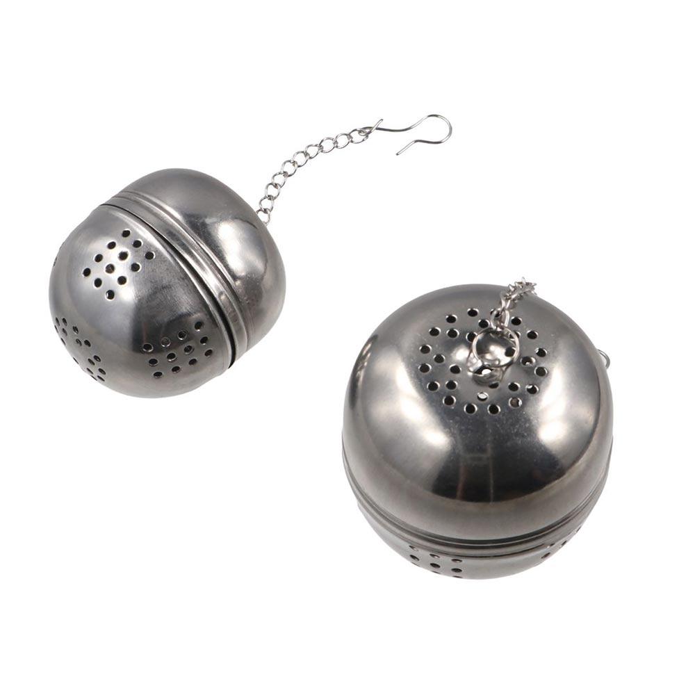 Oval Hanging Type Stainless Steel Filtering Tennis Ball Tea Infuser Seasoning Ball Tea Leak Mesh