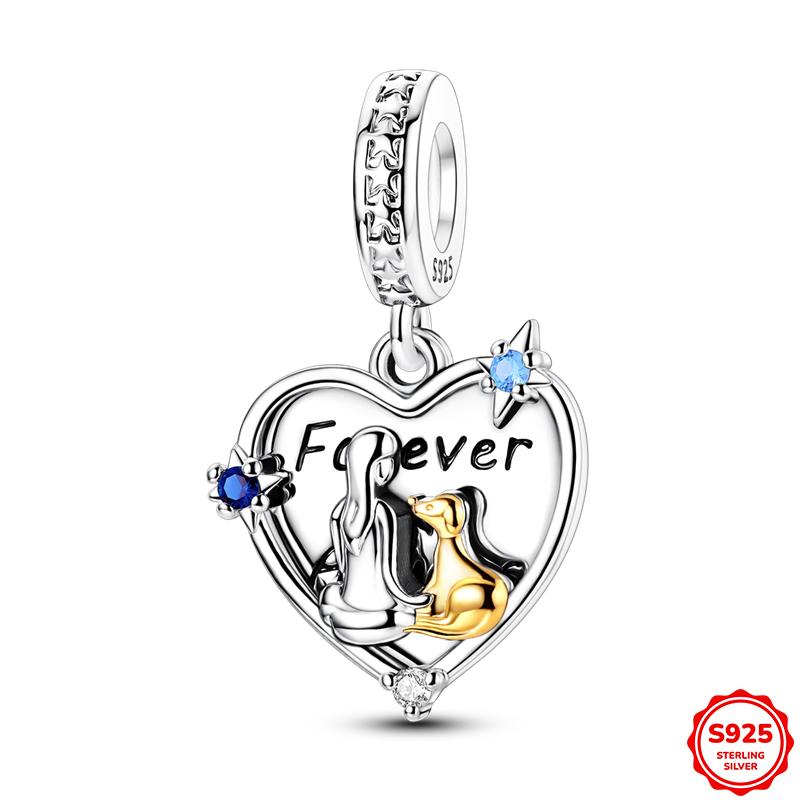 925 Silver Moments Keychain Charm Fit Original Silver Beade Ladies Gift