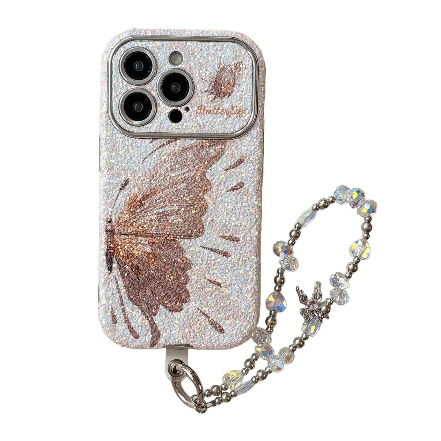 

Pink Butterfly Protective Case for iPhone 14/15/16/17 Pro Max iPhone 16 Pro