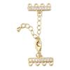 1 set Fermaglio Aragosta Placcato Oro Intarsiato Zircone Connettore Catena di Estensione Per Creazione Gioielli Braccialetti Fai da Te Connettori per Collane