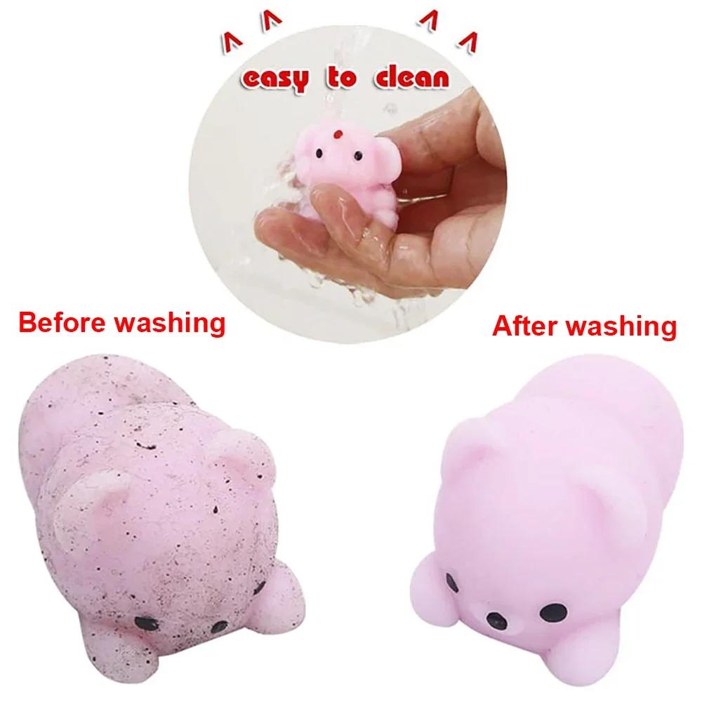 Non-Toxic 35Pcs Soft Glue Stress Relief Toys Cute Animal Finger Silicone Fidget Toys Pinching Joy Pressing Release Decompression Toy Gifts