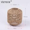 1pc Simulated Rattan Lamp Cover Handmade Woven Chandelier Vintage Lampshade Home Decor Hanging Pendant Bedroom