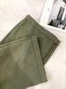 Green High Waist Retro Wide-Leg Work Pants for Tall Individuals