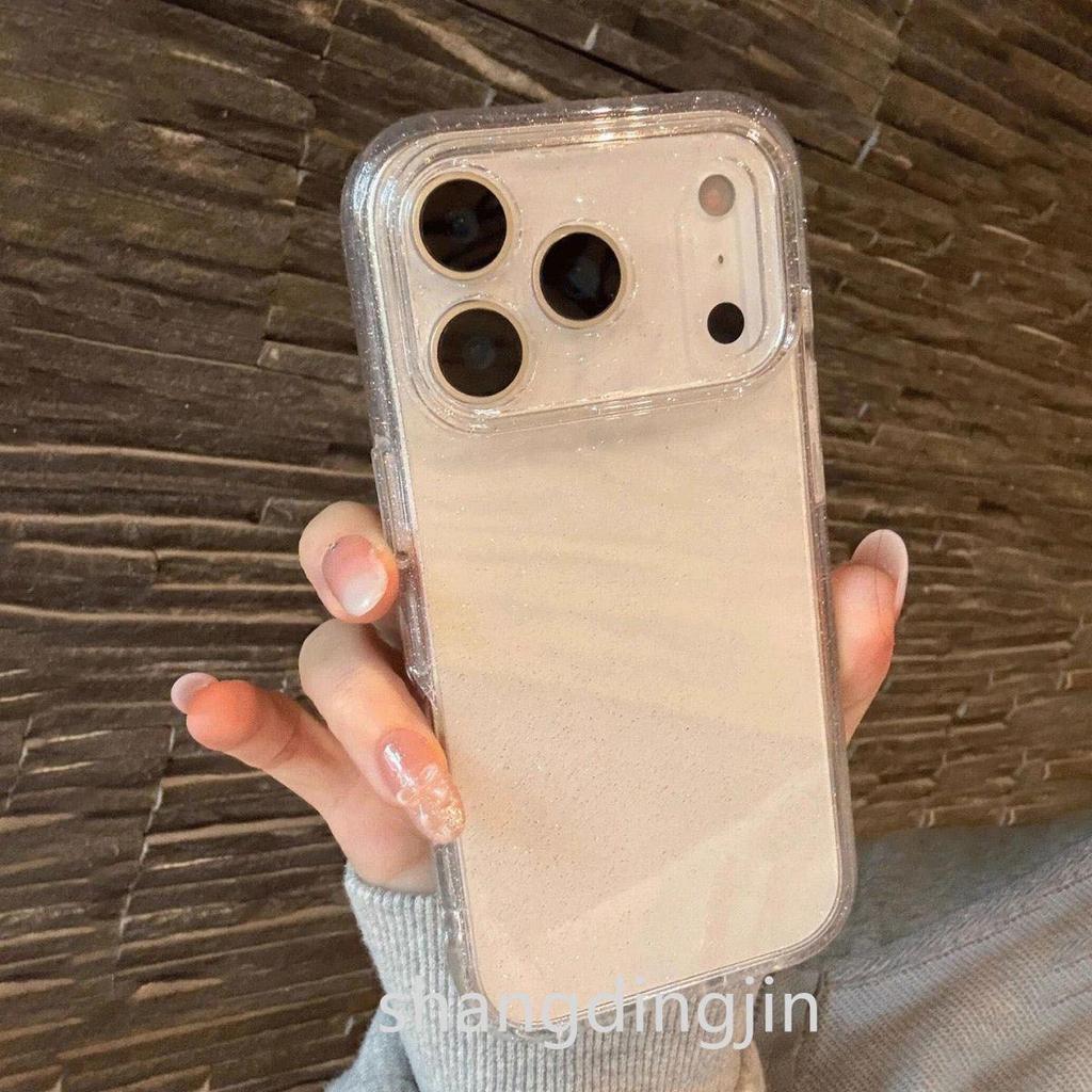 Premium Transparent Glitter Case for iPhone 17 Pro Max, 16, 15, 14