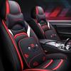 Full Set Car Seat PU Leather Car Seat Cover Breathable Waterproof Faux Leather Seat Covers with Headrest Pillow for Car Universal Anti Slip Seat Cover
