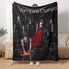 Vampire Diaries Theme Printed Blanket - Perfect for Couch, Bed, Travel & Outdoor Use | Machine Washable, Cozy & Durable.