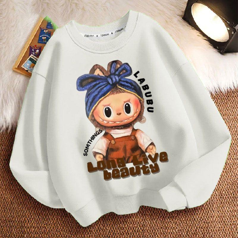 Cute Round-neck Hoodies for Children, Long-sleeved Loose Hoodies for Boys and Girls In Spring and Autumn