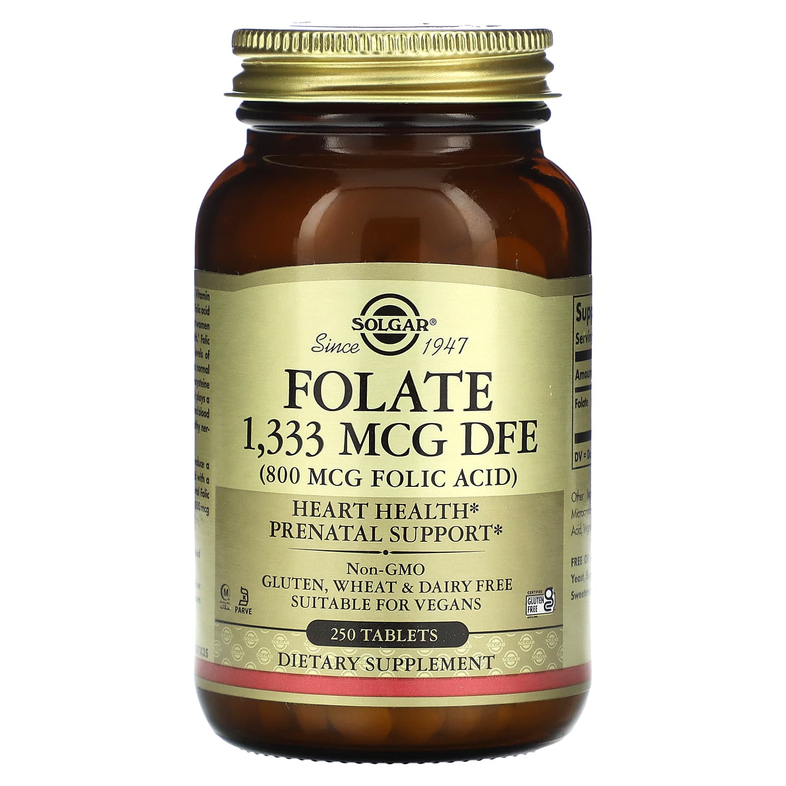 

Solgar, Folic Acid, 1,333 mcg DFE, 250 Tablets