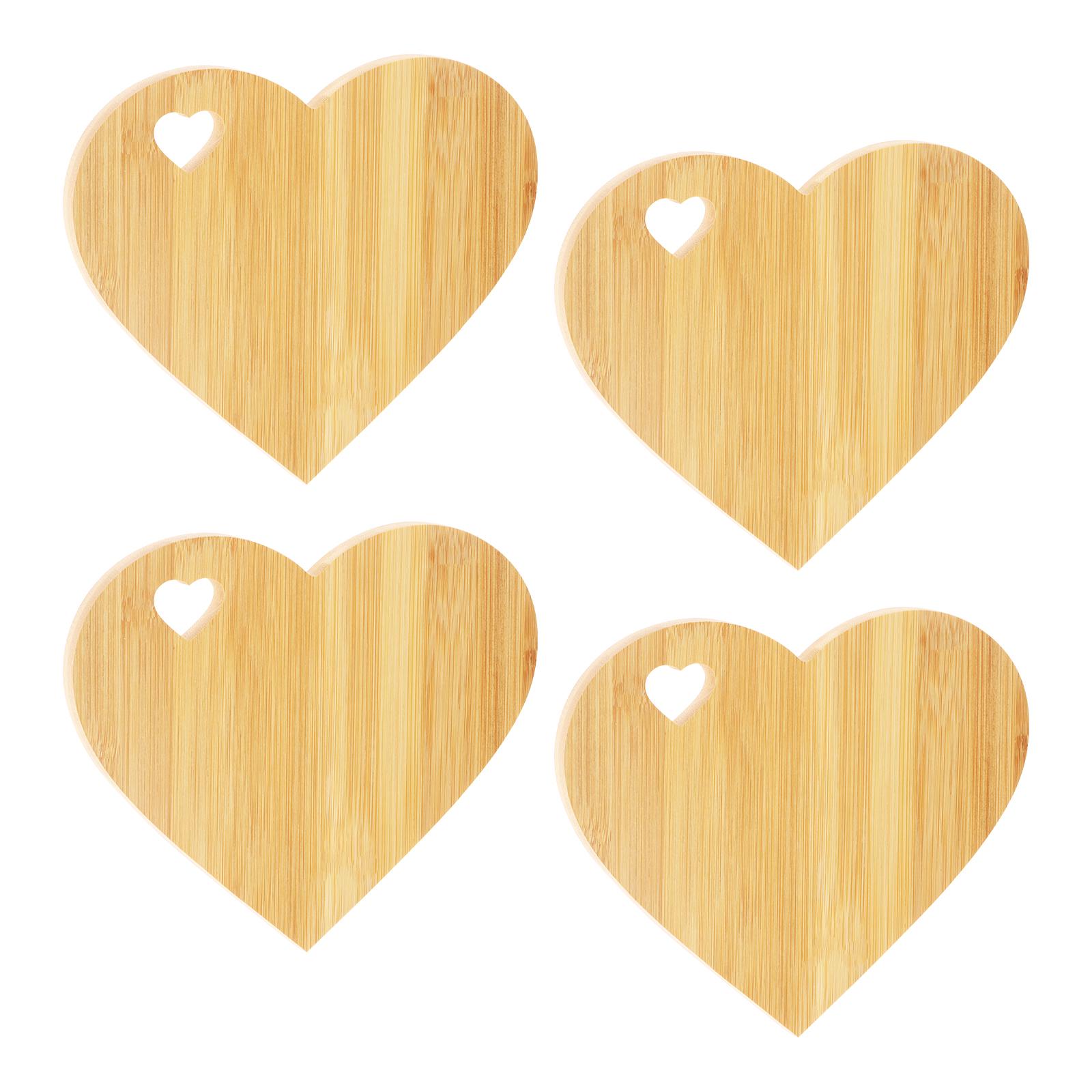 

4 шт. разделочная доска бамбуковая доска для сыра многоцелевое сервировочное блюдо разделочные доски в форме сердца для мяса сыра и овощей