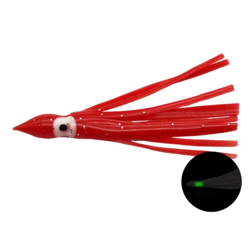 50Pcs Baits Soft Fishing Lures Squid Skirts 5-12cm Artificial Baits Glow Trolling Skirt Lures Saltwater Fishing Baits