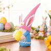 Easter Bunny Egg Holder Plush Gnome Doll Ornament